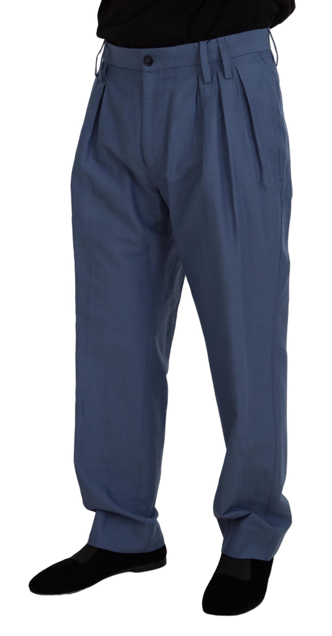 Dolce & Gabbana Chino Παντελόνι από λινό σε Μπλε