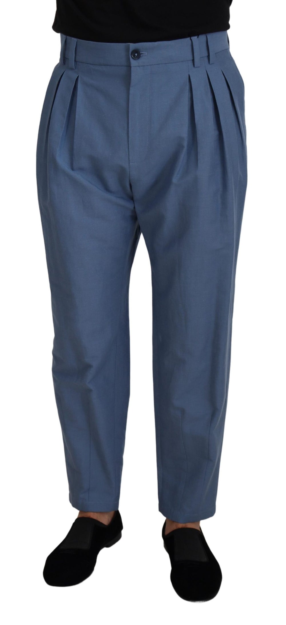 Blue Linen Chino Formal Pants mens luxury fashion - Mens Edit