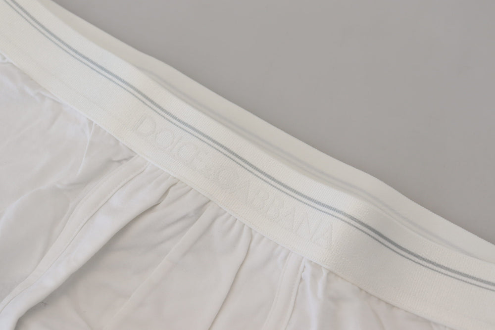 Dolce & Gabbana Cotton Blend Boxer Shorts in White