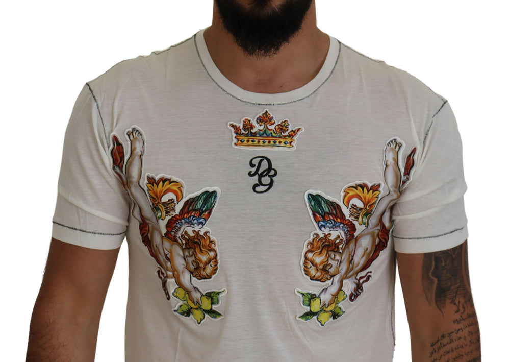 Dolce & Gabbana Cotton-Silk T-shirt in White