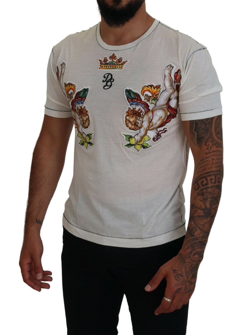 Dolce & Gabbana Cotton-Silk T-shirt in White