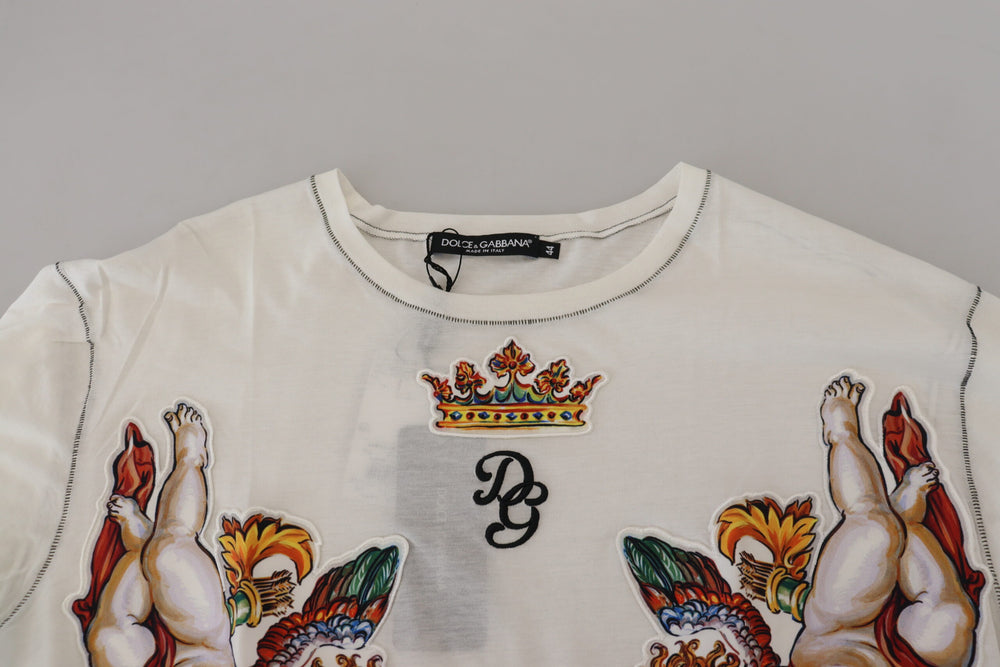 Dolce & Gabbana Cotton-Silk T-shirt in White