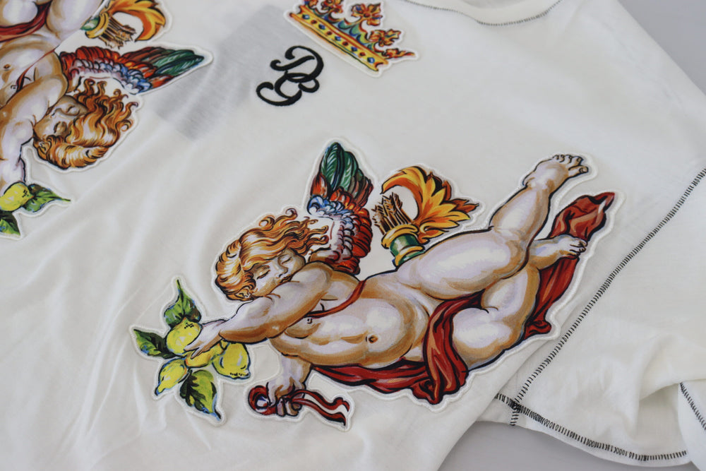 Dolce & Gabbana Cotton-Silk T-shirt in White