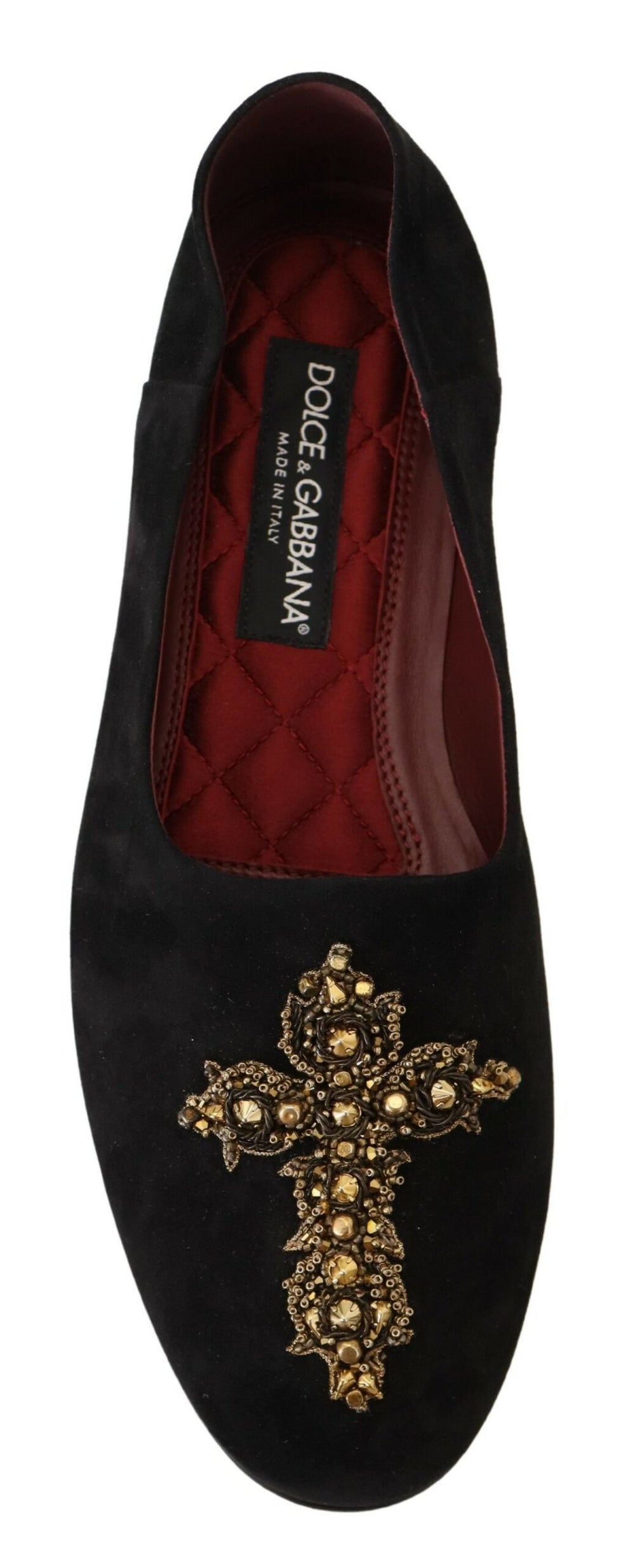 Dolce & Gabbana Suede Slip-On Loafers in Black