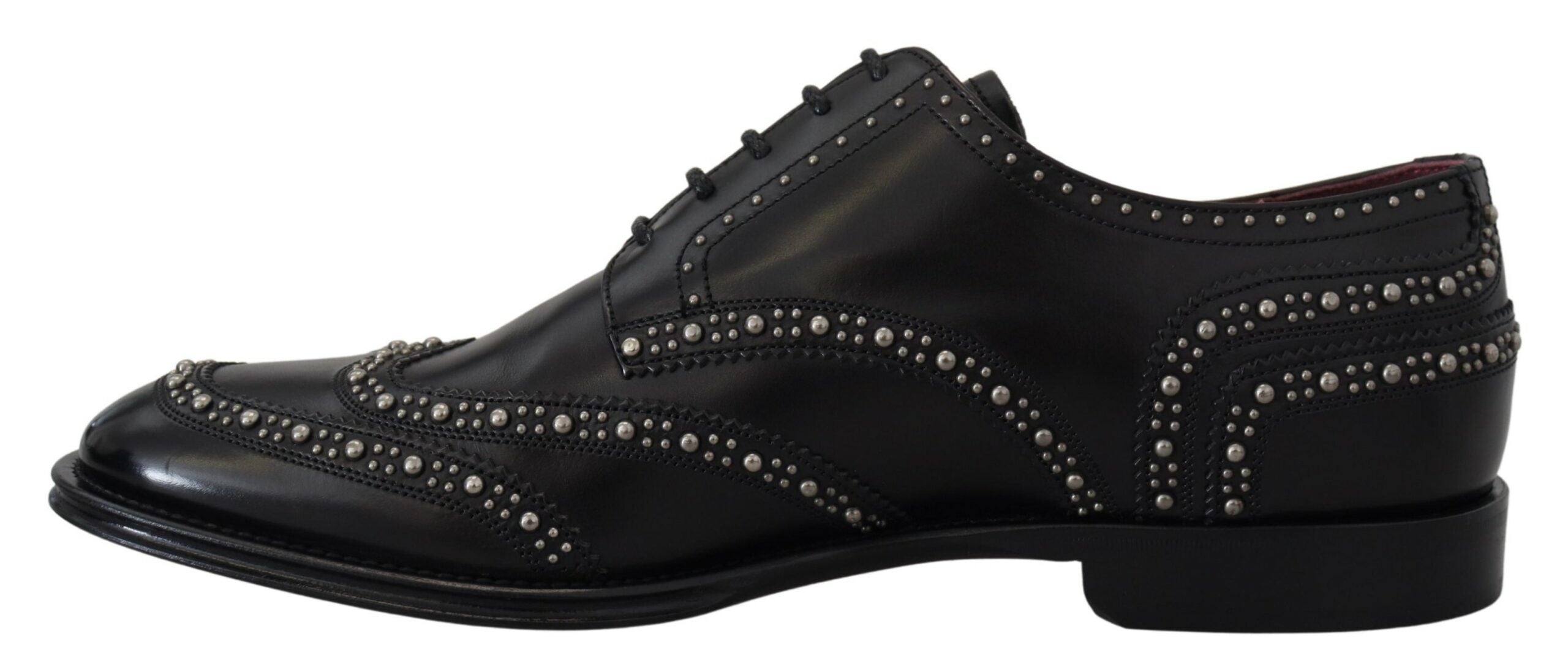 Dolce & Gabbana Δερμάτινα Studded Derby Shoes σε Μαύρο