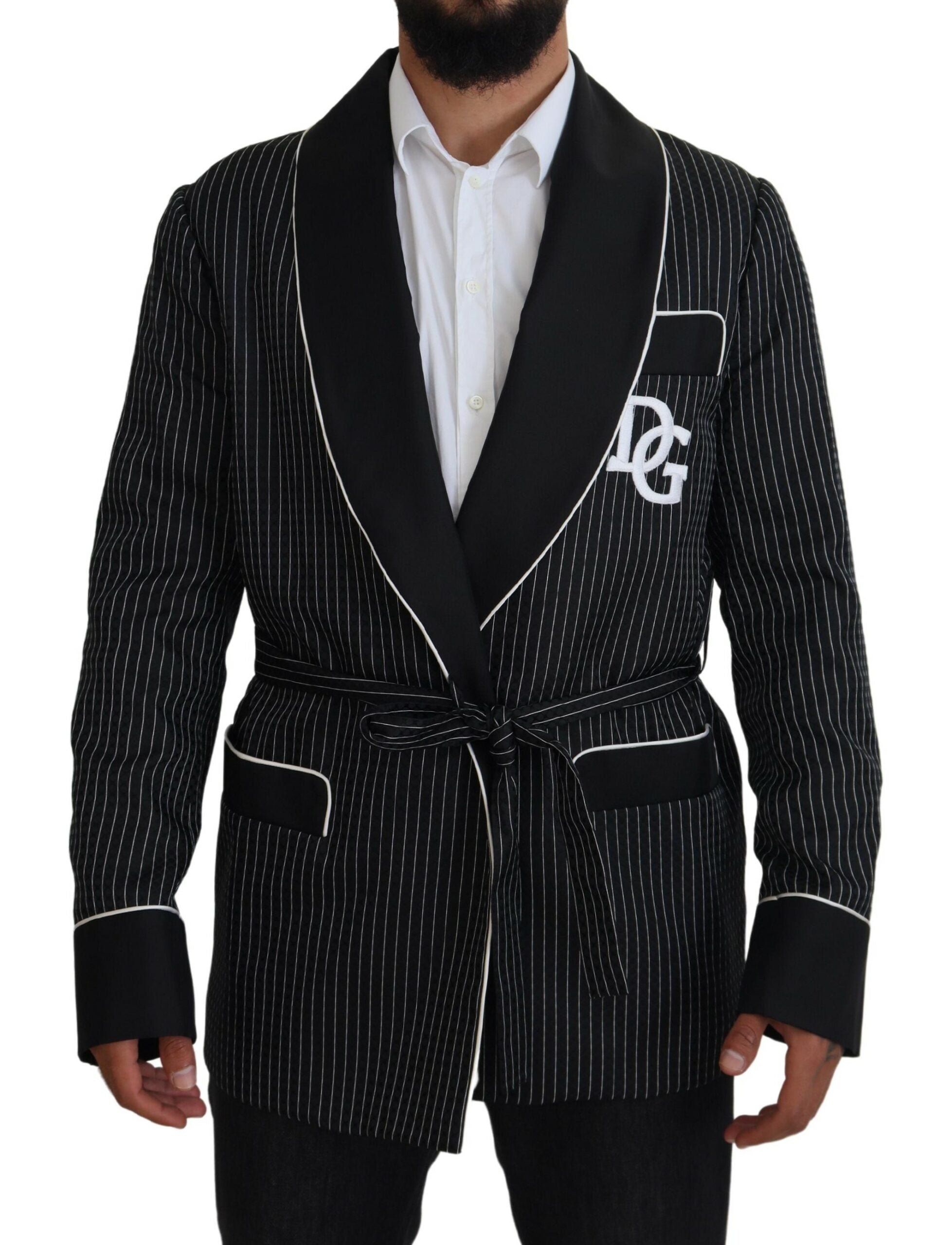 Dolce & Gabbana Blazer Robe σε Μαύρο και Λευκό