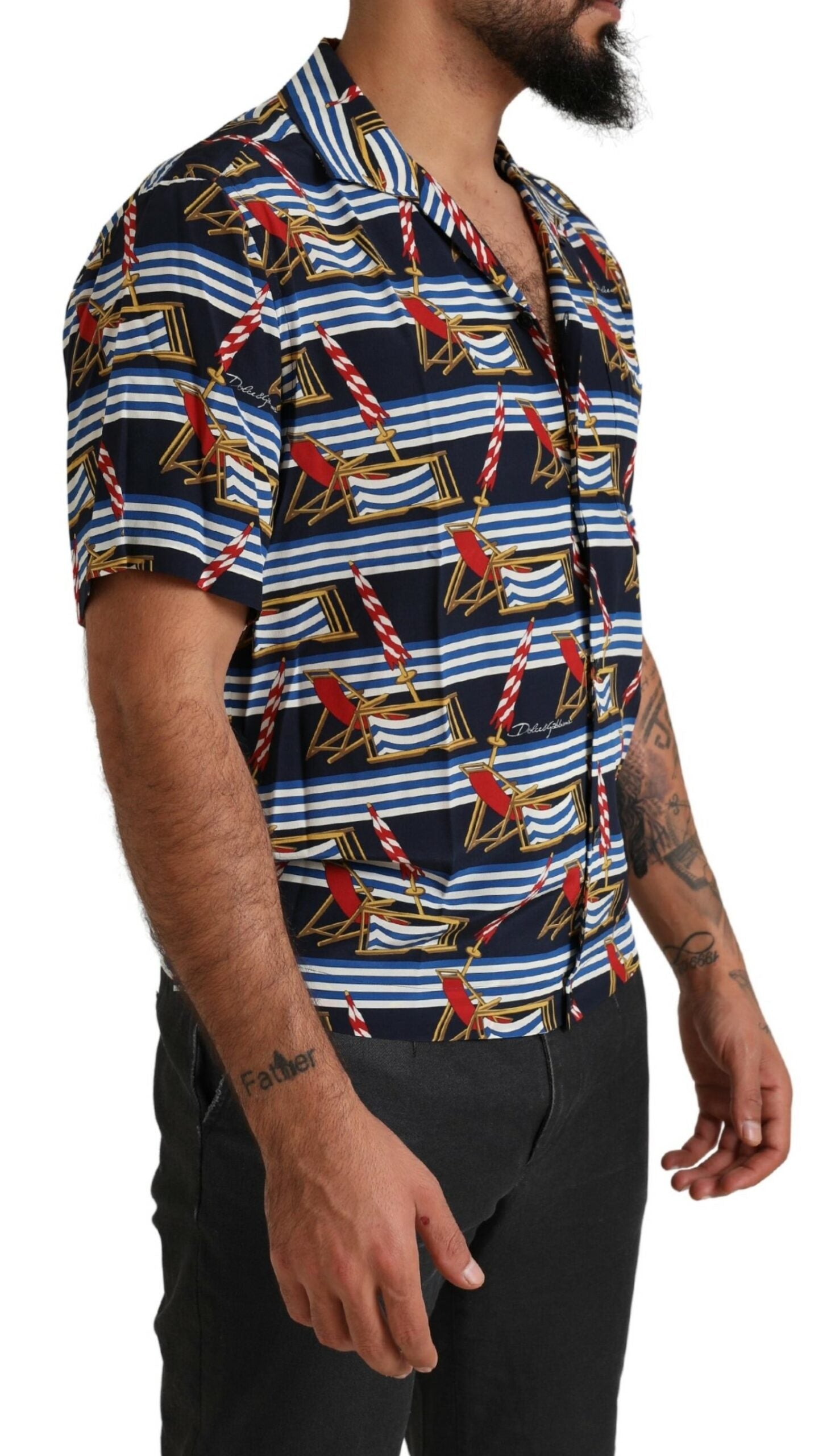 Dolce & Gabbana Πουκάμισο από 100% μετάξι σε Πολύχρωμο