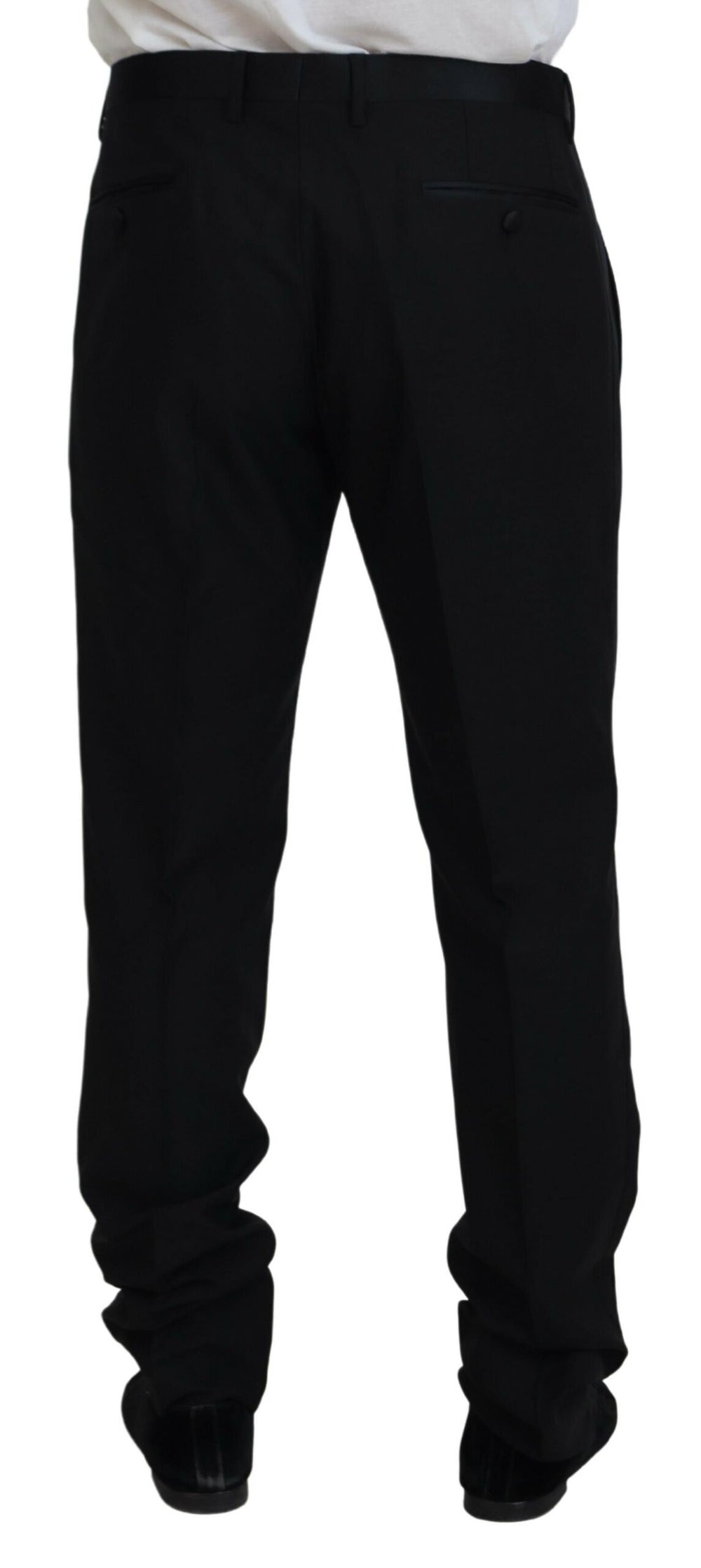 Dolce & Gabbana Wool Silk Dress Trousers in Black