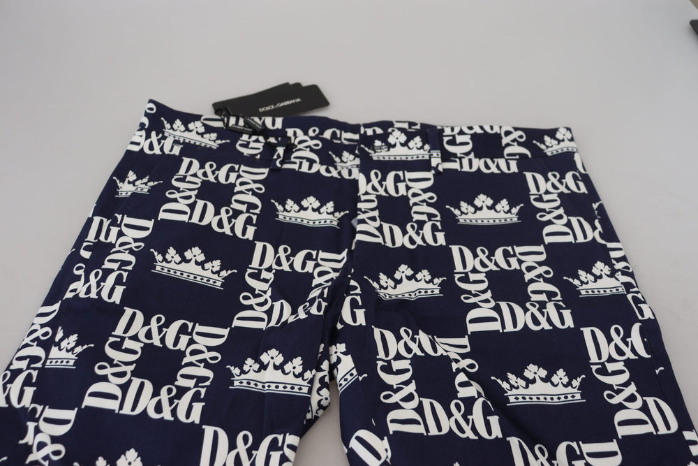 Dolce & Gabbana Cotton Chino Shorts in Blue