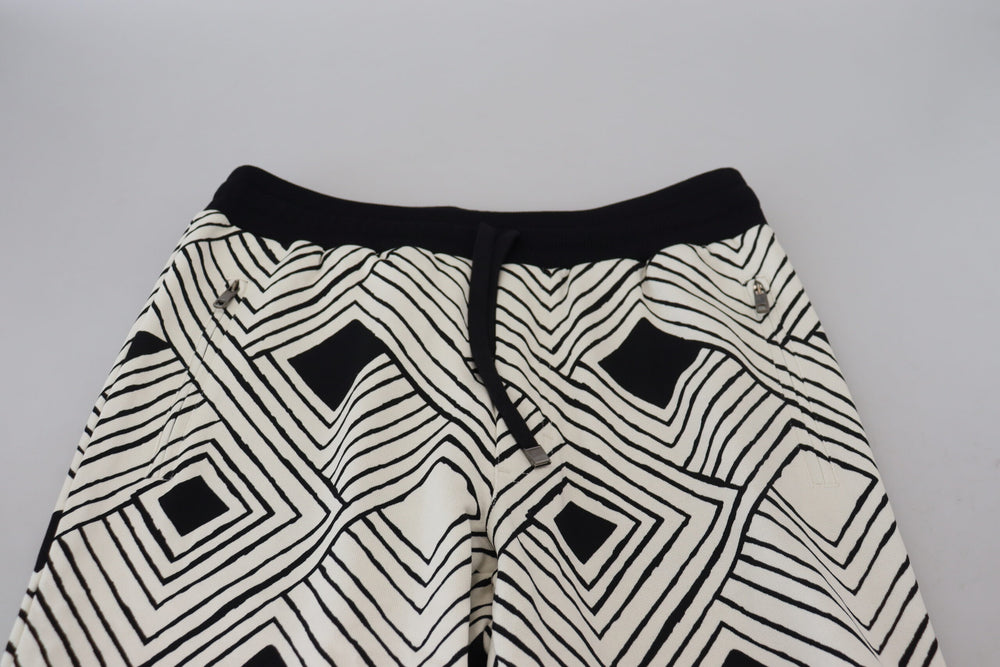 Dolce & Gabbana Cotton Sport Trousers in Black and White