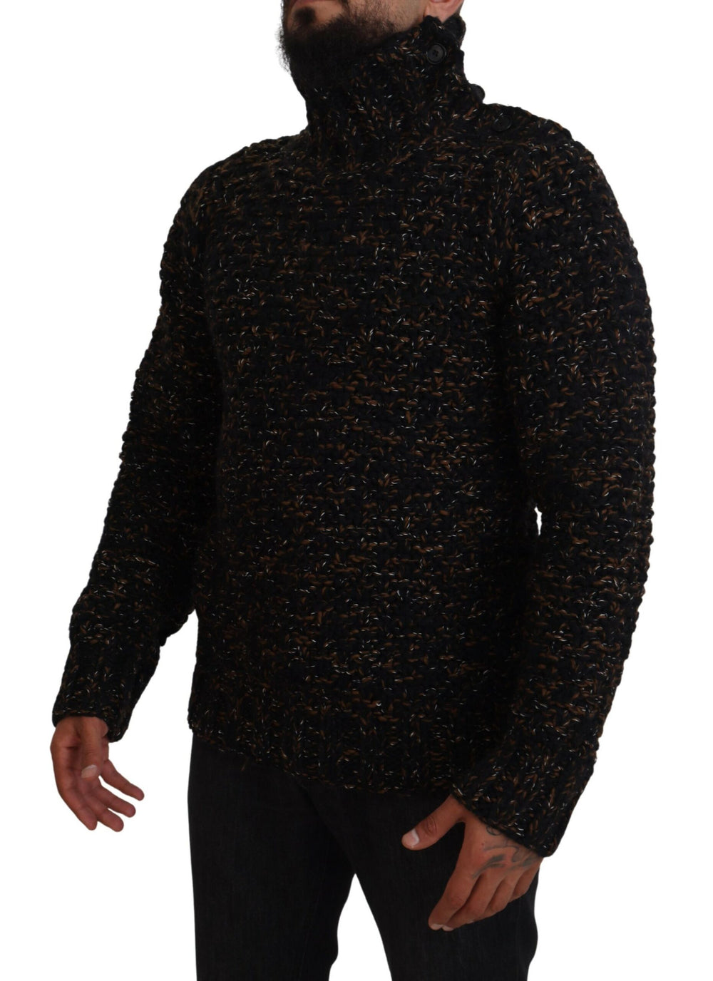 Dolce & Gabbana Fatto A Mano Turtleneck Sweater in Brown