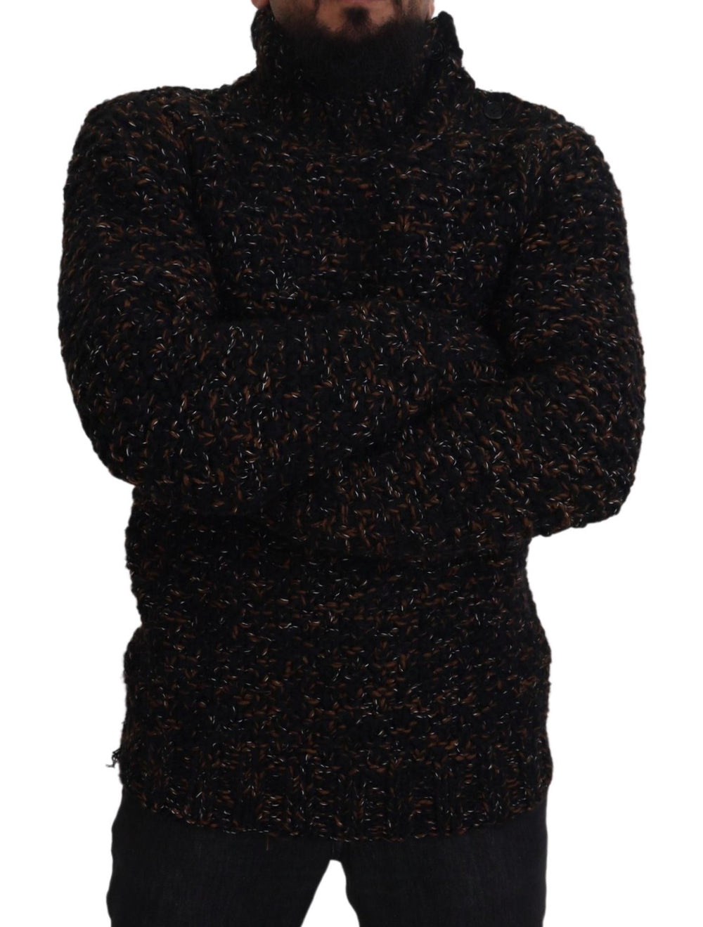 Dolce & Gabbana Fatto A Mano Turtleneck Sweater in Brown