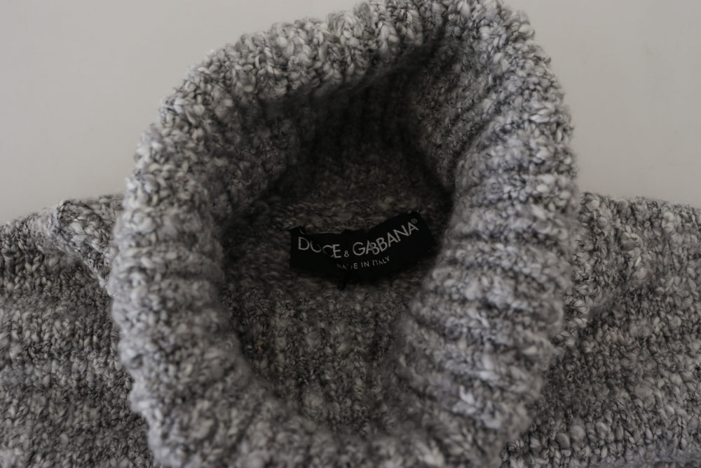 Dolce & Gabbana Wool Turtleneck Pullover in Grey