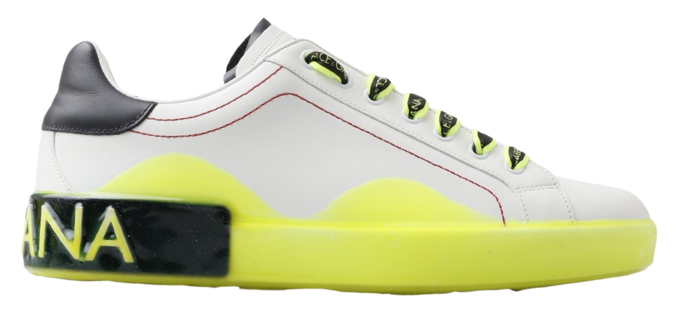 White Yellow Portofino Leather Sneakers Shoes mens luxury fashion - Mens Edit