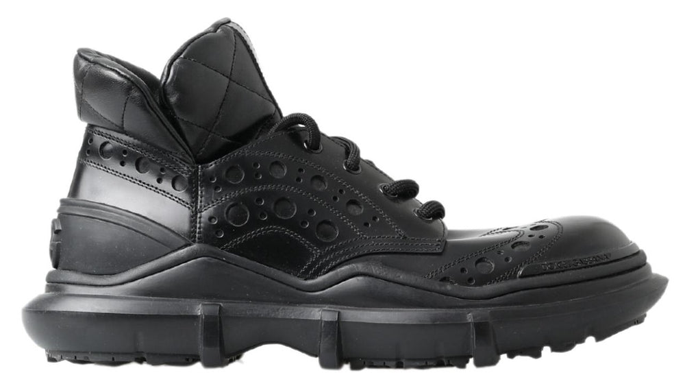 Dolce & Gabbana Leather Ankle Boots in Black