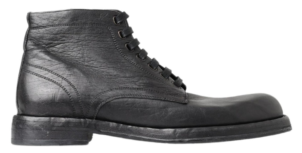 Dolce & Gabbana Horse Leather Perugino Boots in Black