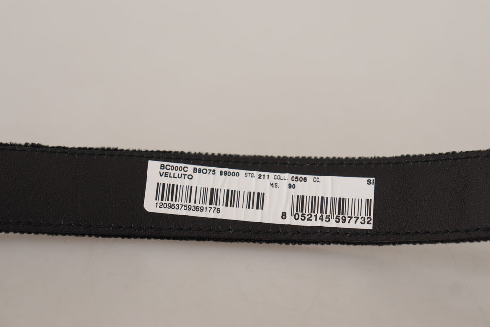 Dolce & Gabbana Velvet Belt in Black