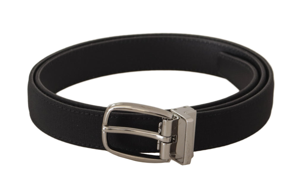 Dolce & Gabbana Canvas and Leather Belt in Black
