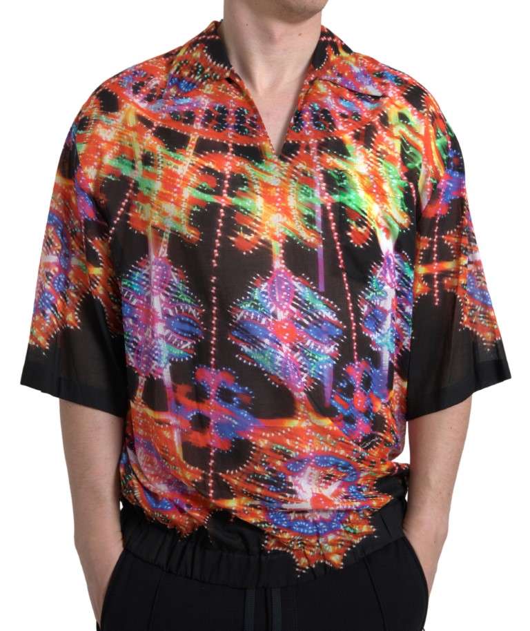 Dolce & Gabbana 100% Cotton Luminarie Print Shirt in Multicolor