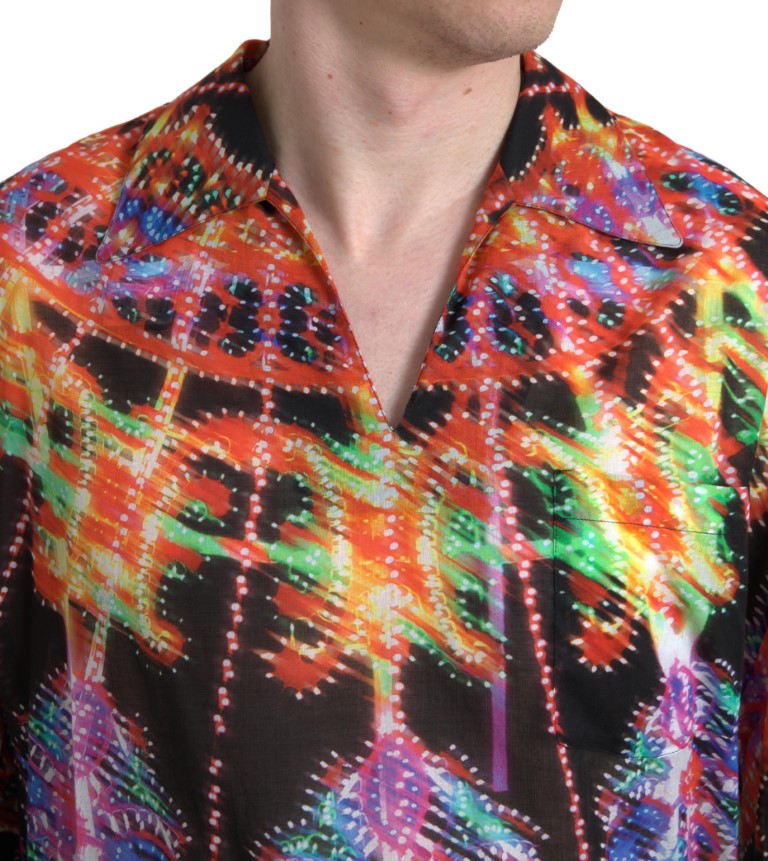 Dolce & Gabbana 100% Cotton Luminarie Print Shirt in Multicolor