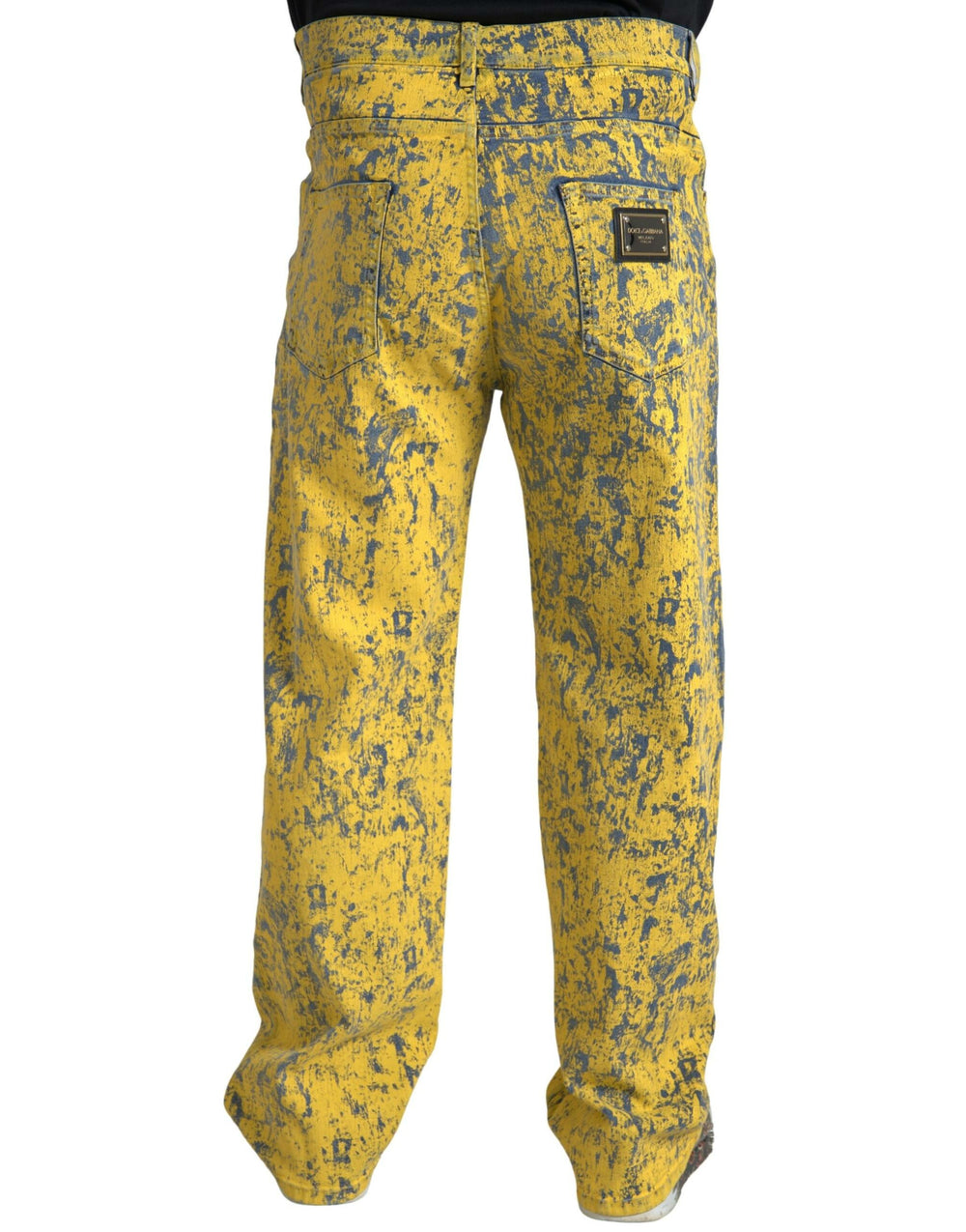 Dolce & Gabbana Cotton Straight-Leg Jeans in Yellow