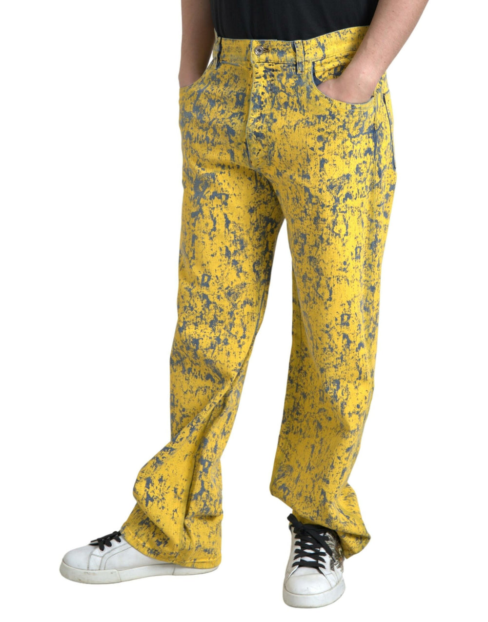 Dolce & Gabbana Cotton Straight-Leg Jeans in Yellow