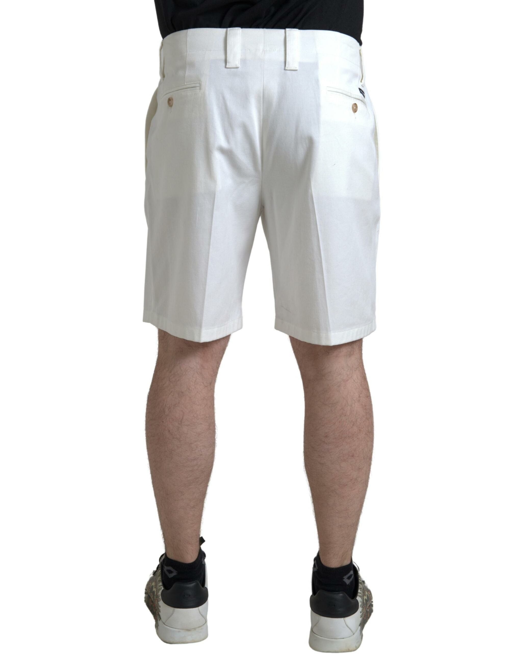 Dolce & Gabbana Βαμβακερό Bermuda Shorts σε Λευκό