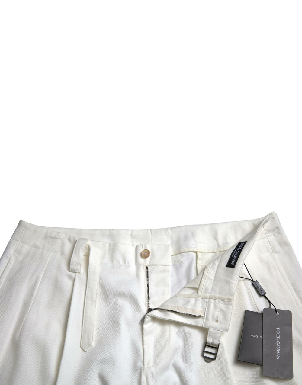 Dolce & Gabbana Cotton Stretch Bermuda Shorts in White