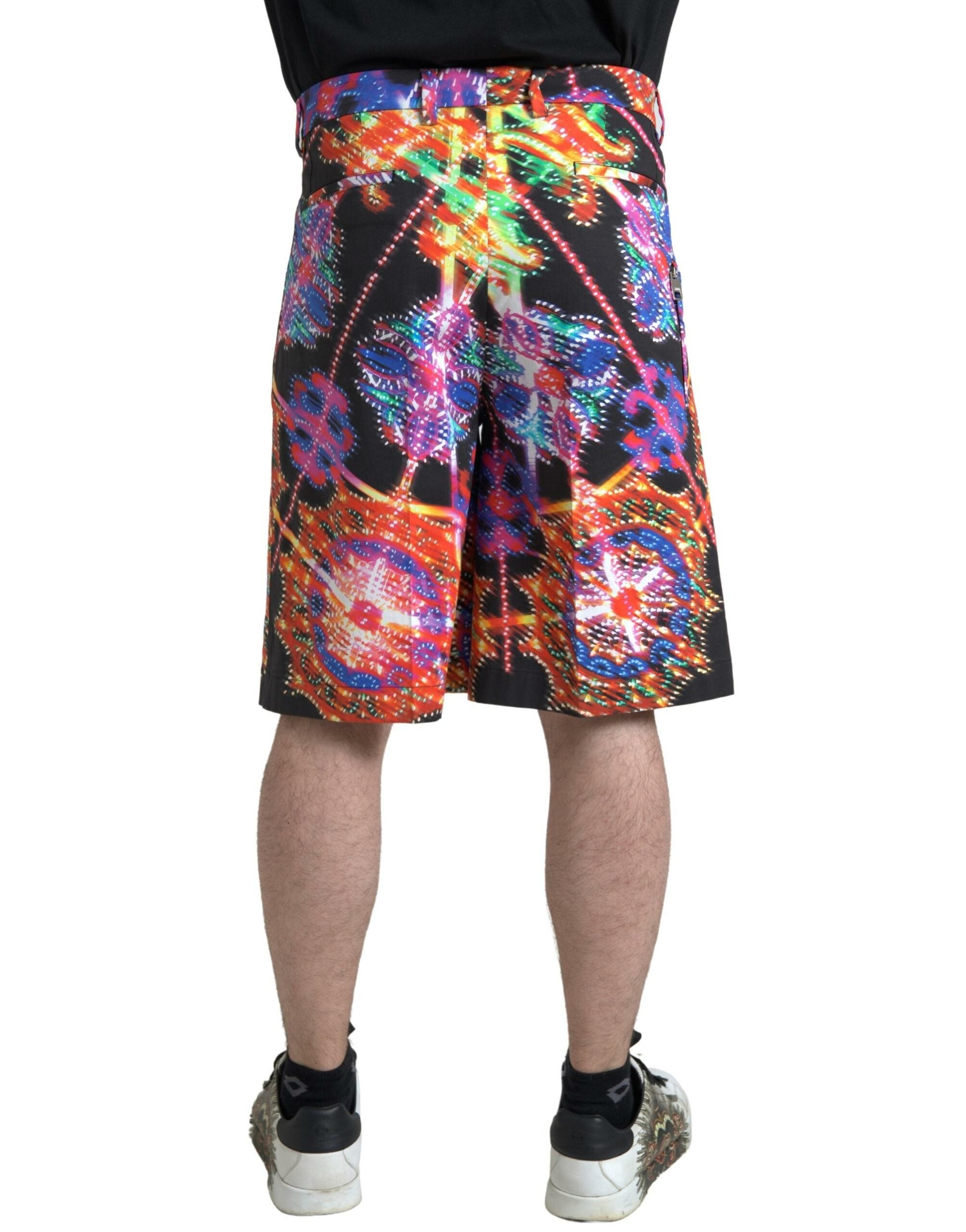 Dolce & Gabbana Βαμβακερό Bermuda Shorts με Εμπριμέ σε Πολύχρωμο