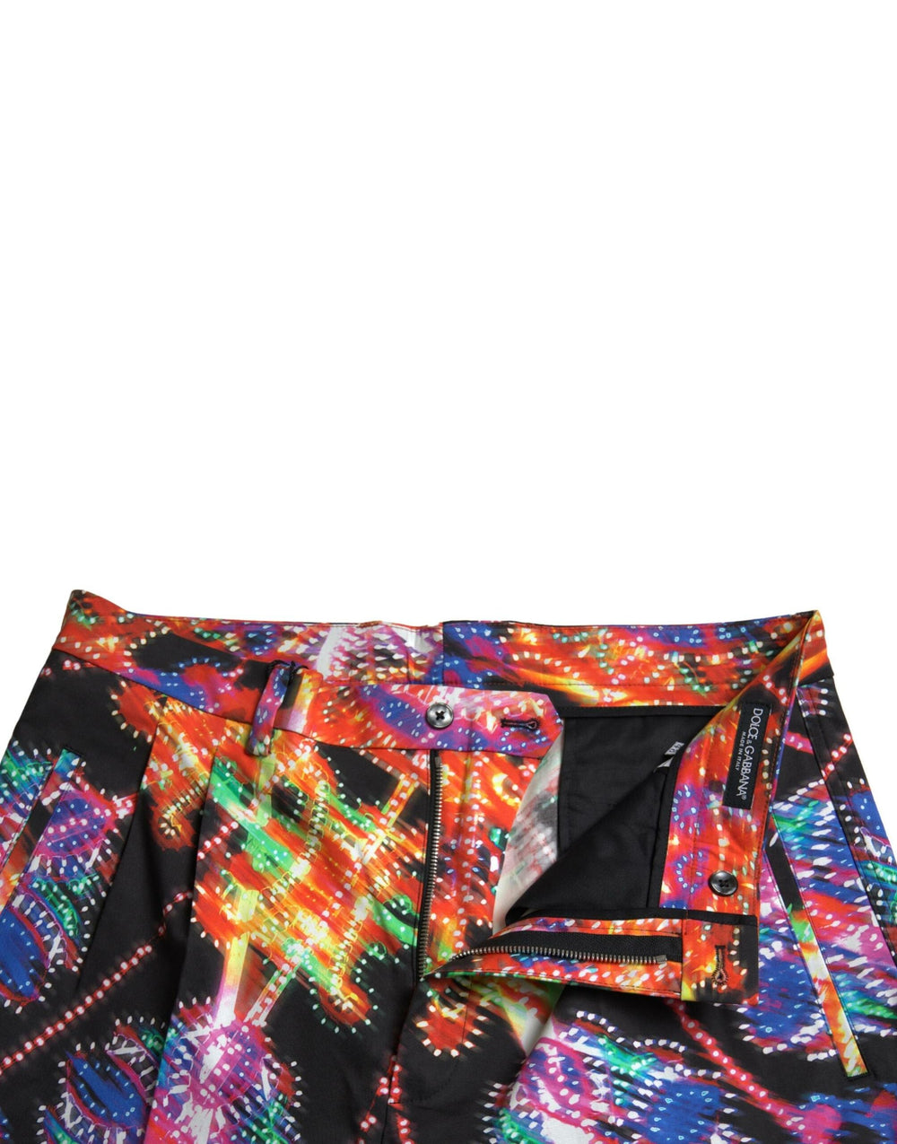 Dolce & Gabbana Printed Cotton Bermuda Shorts in Multicolor
