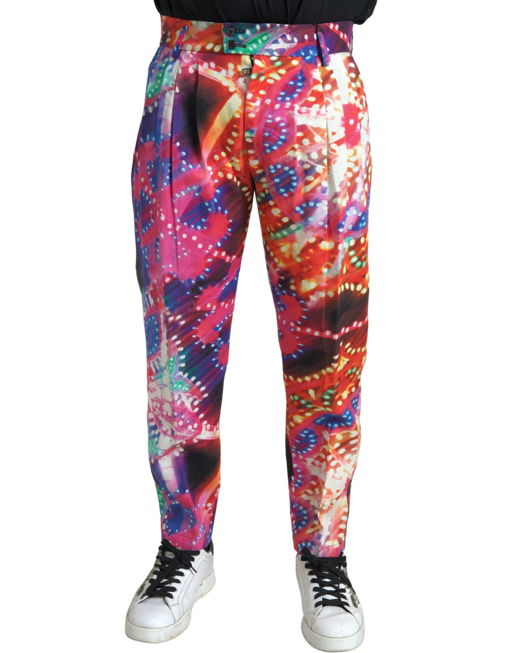 Multicolor Printed Linen Men Trouser Pants mens luxury fashion - Mens Edit