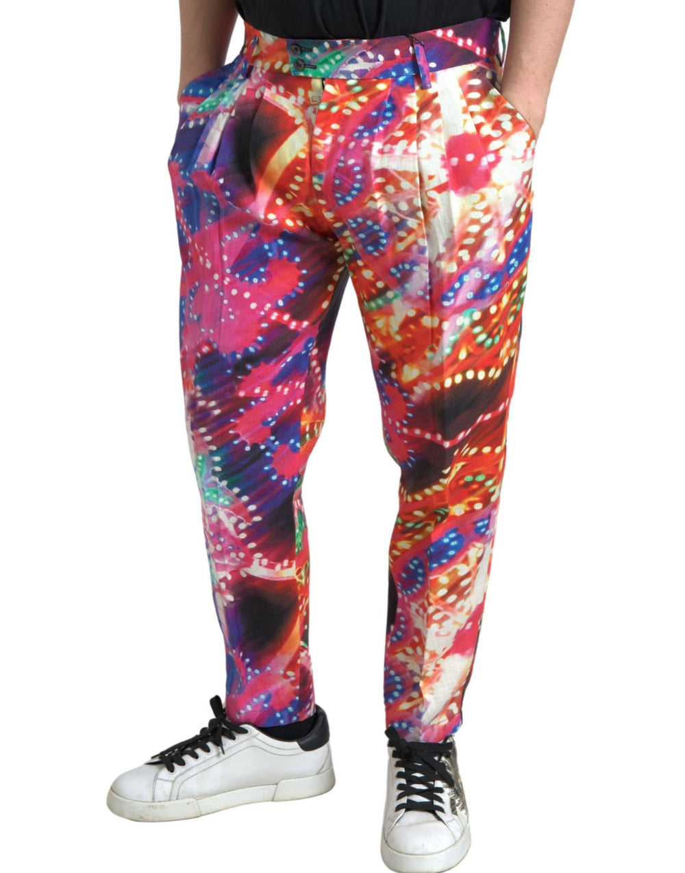 Dolce & Gabbana Linen Trousers in Multicolor