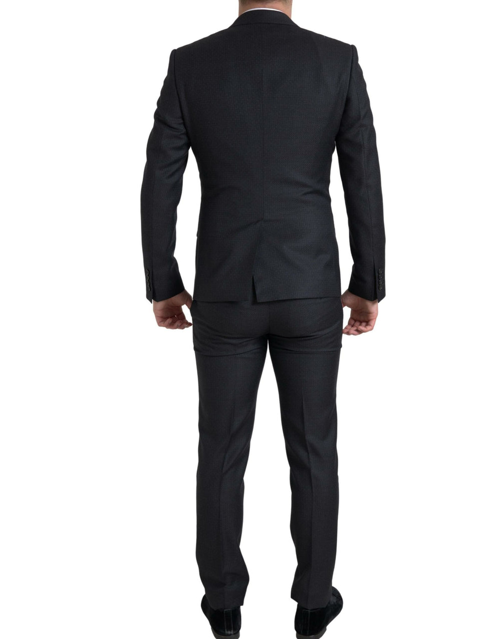 Dolce & Gabbana 100% Virgin Wool MARTINI Three-Piece Suit in Black