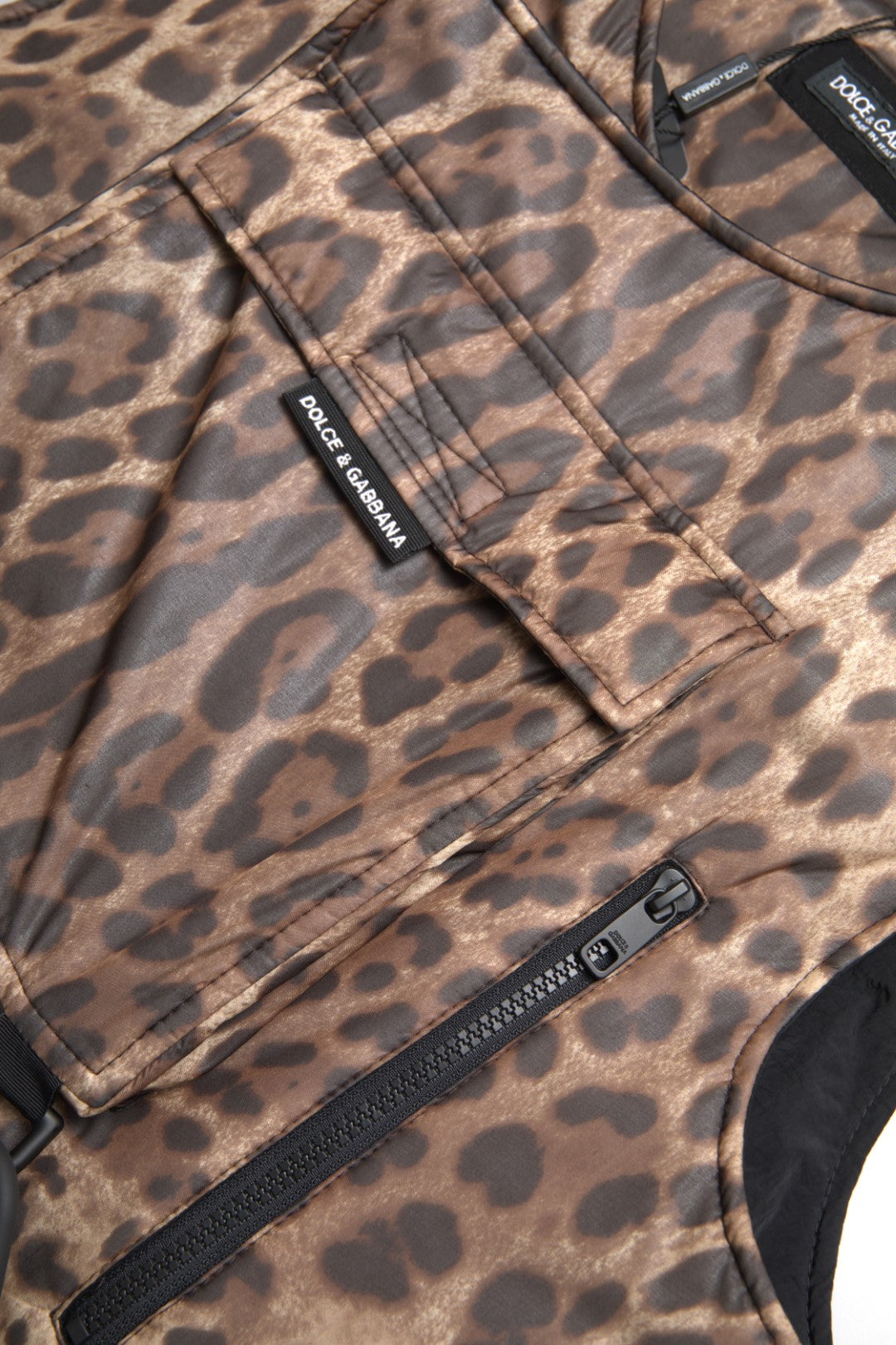 Dolce & Gabbana Polo από 100% μετάξι σε Καφέ Leopard