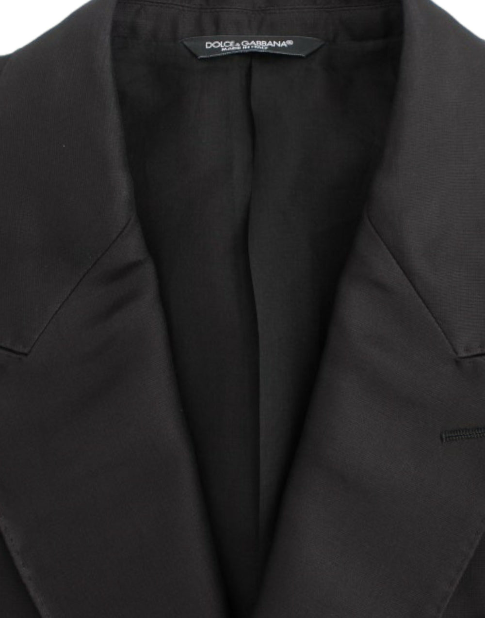 Dolce & Gabbana Silk Blend Slim Fit Blazer in Black