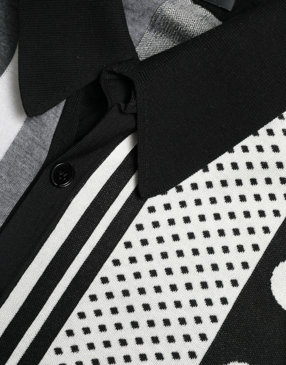 Dolce & Gabbana Silk-Blend Cardigan in Black and White