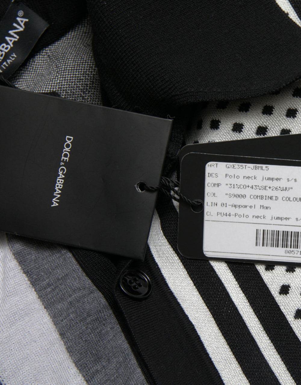 Dolce & Gabbana Silk-Blend Cardigan in Black and White