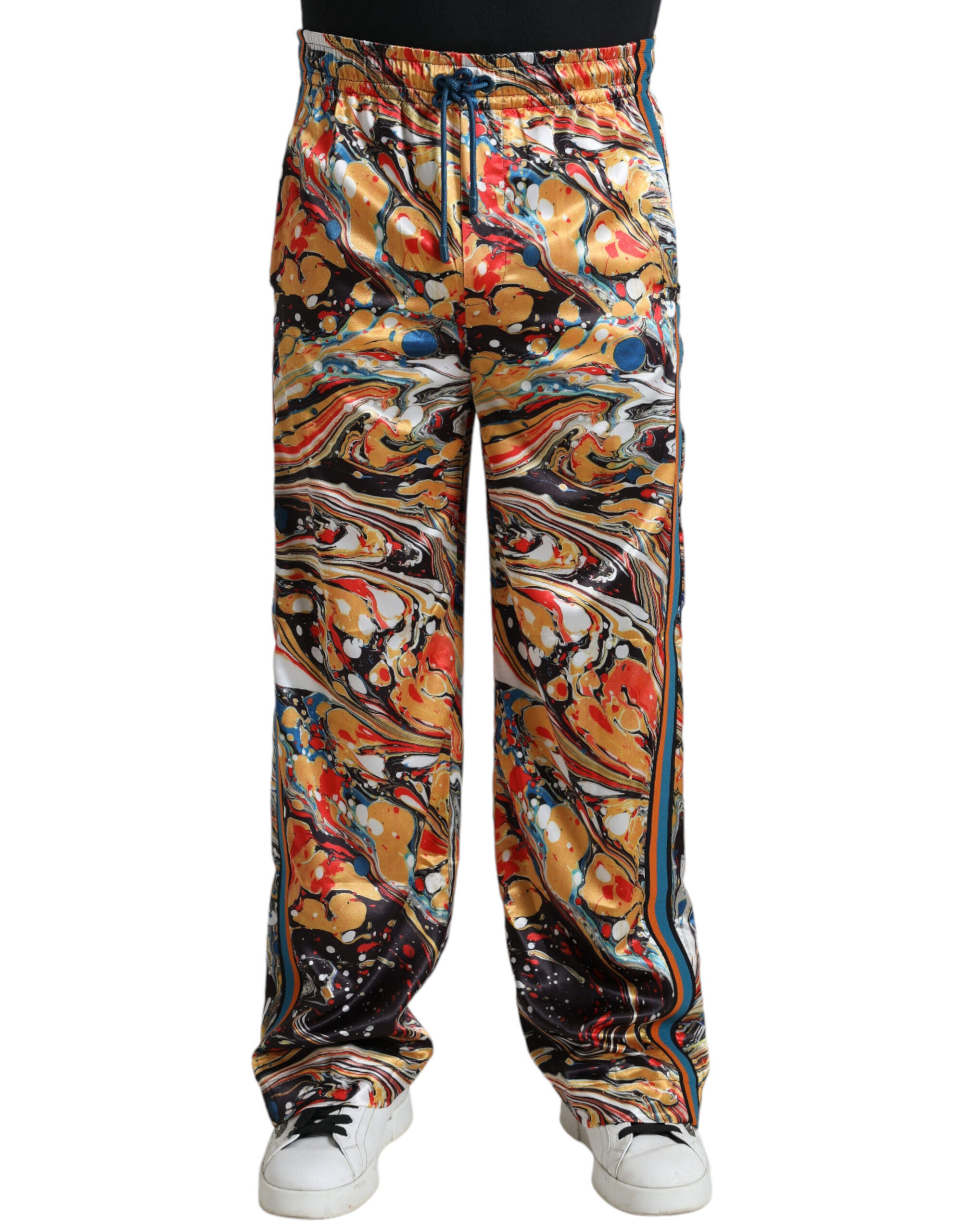 Dolce & Gabbana Παντελόνι από Σατέν σε Πολύχρωμο Print