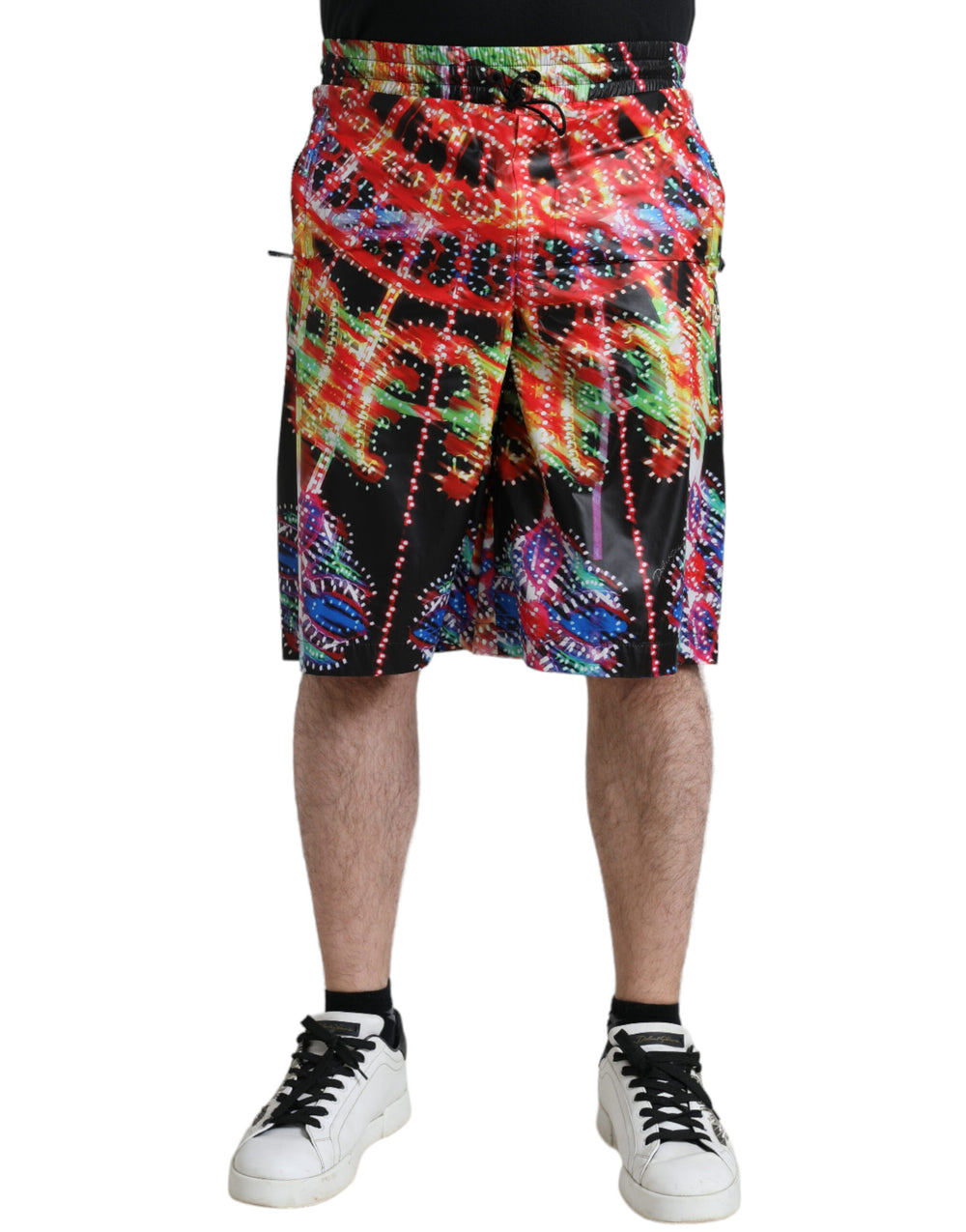 Dolce & Gabbana Luminarie Print Bermuda Shorts in Multicolor