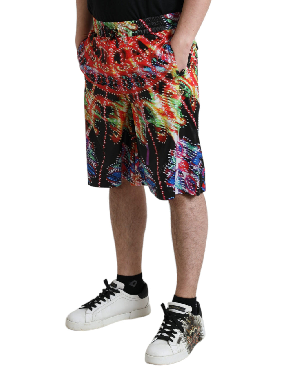 Dolce & Gabbana Luminarie Print Bermuda Shorts in Multicolor