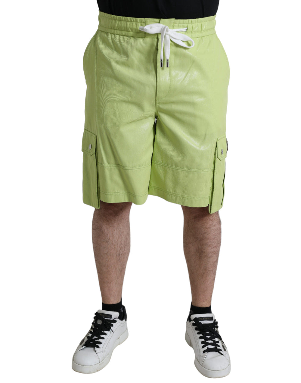 Dolce & Gabbana Cotton Cargo Bermuda Shorts in Light Green