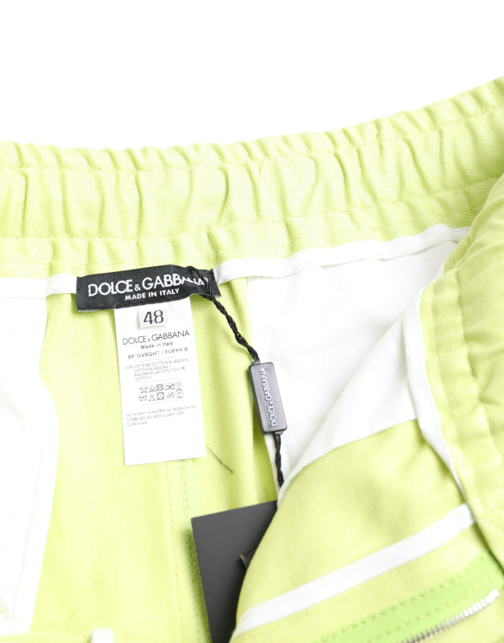 Dolce & Gabbana Cotton Cargo Bermuda Shorts in Light Green