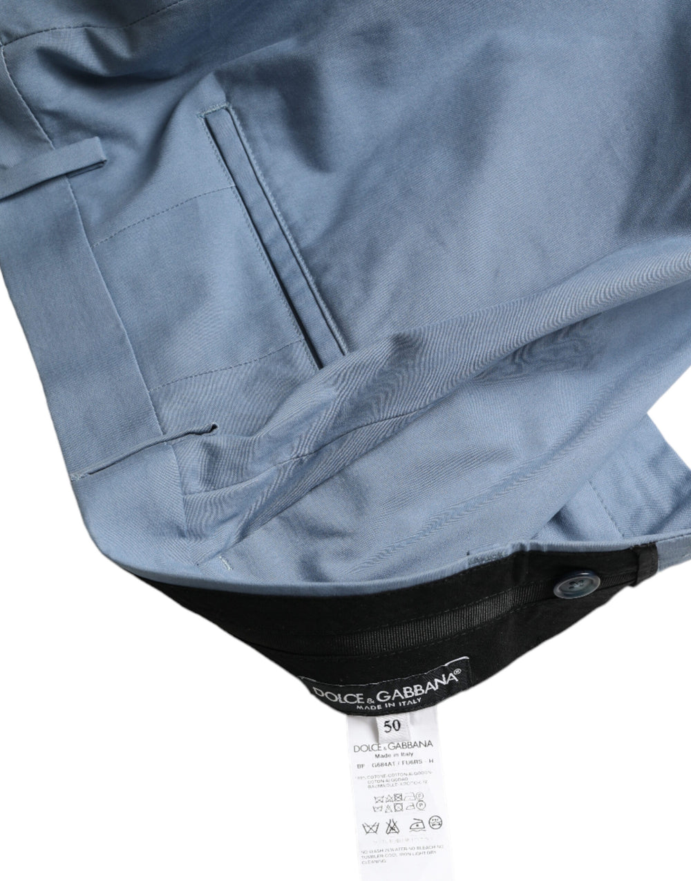 Dolce & Gabbana 100% Cotton Bermuda Shorts in Sky Blue