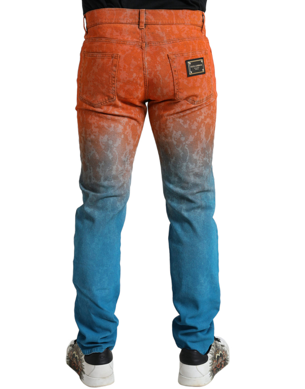 Dolce & Gabbana Slim Fit Ombre Denim Jeans in Multicolor