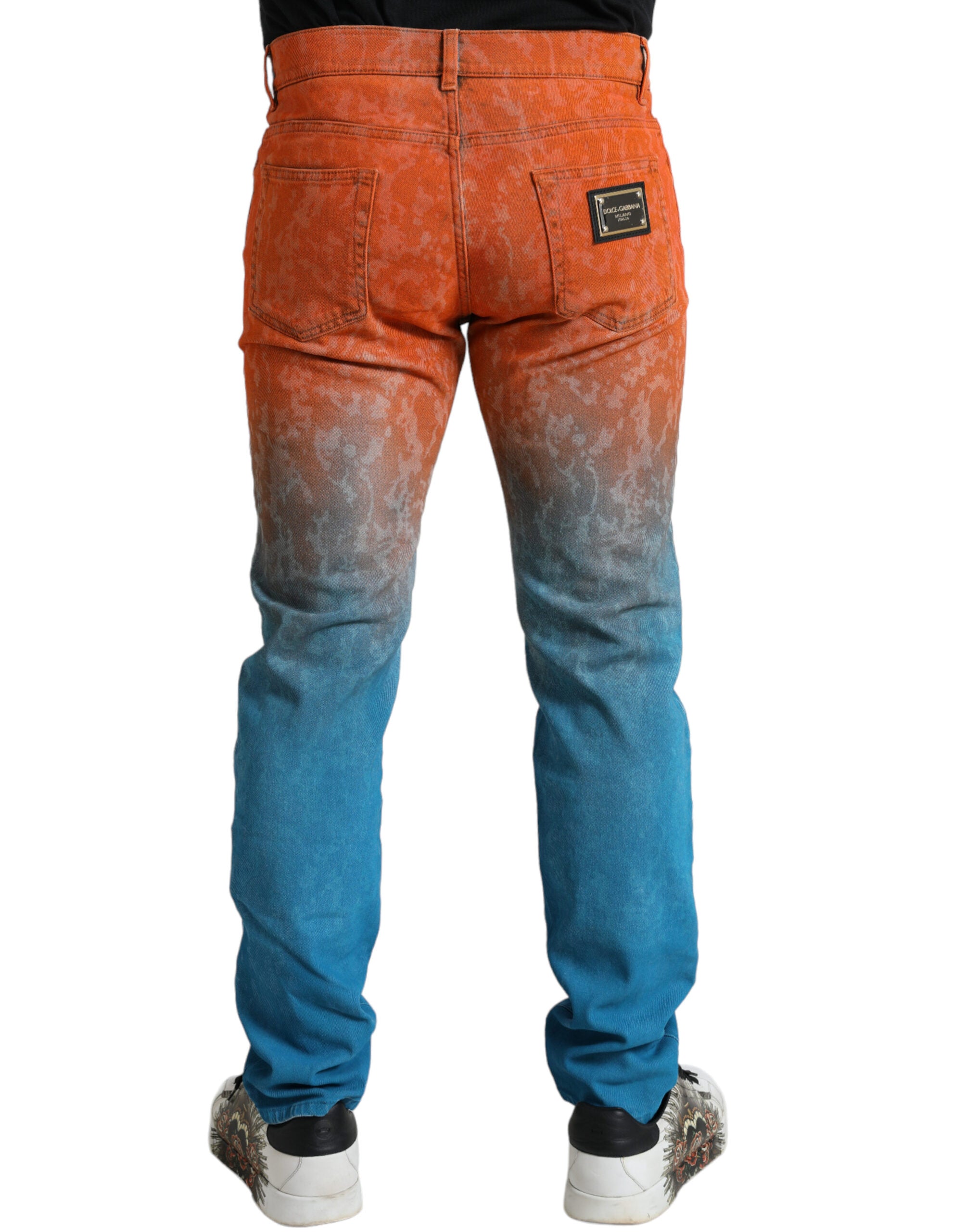 Dolce & Gabbana Slim Fit Jeans από βαμβακερό denim σε Πολύχρωμο