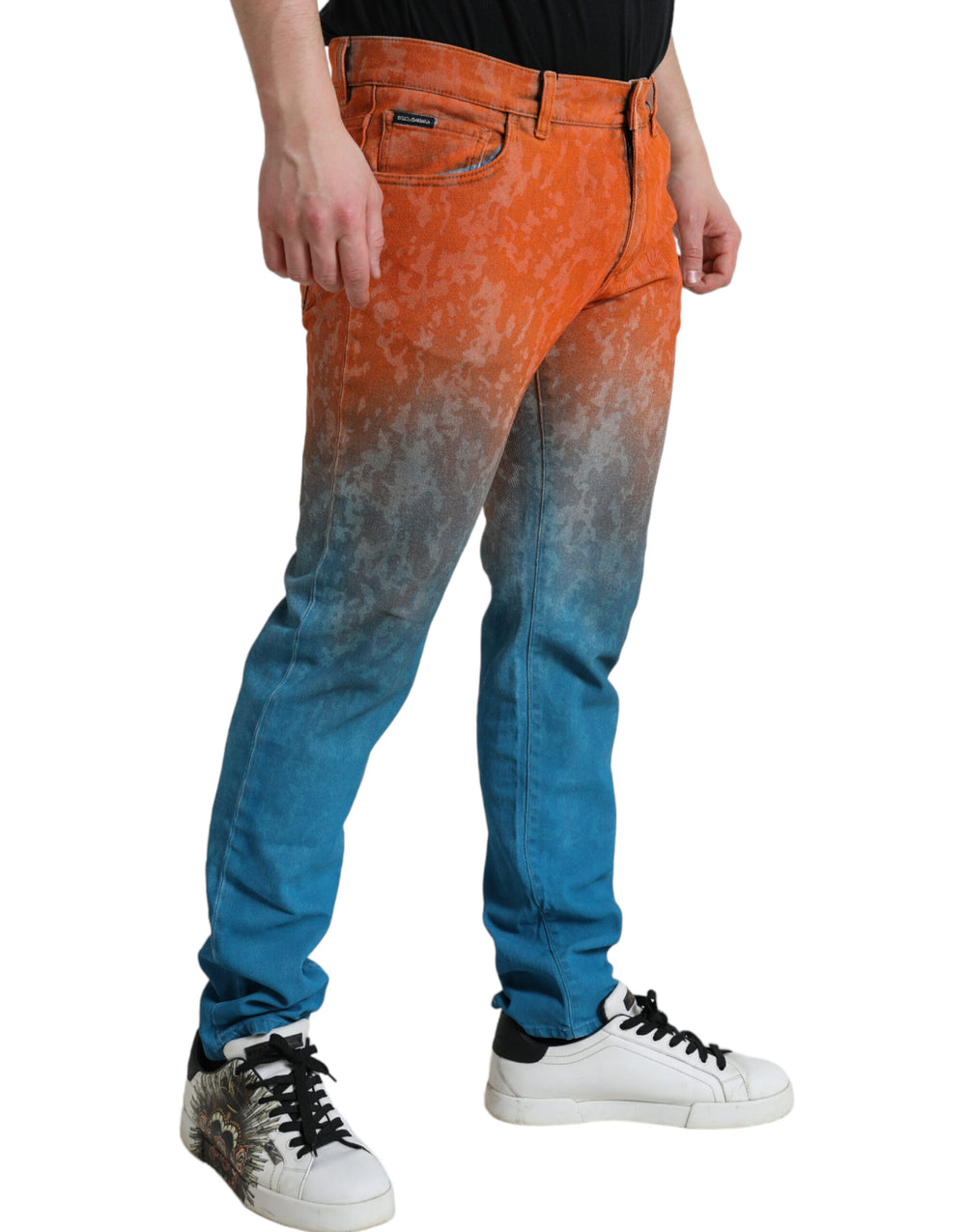 Dolce & Gabbana Slim Fit Ombre Denim Jeans in Multicolor