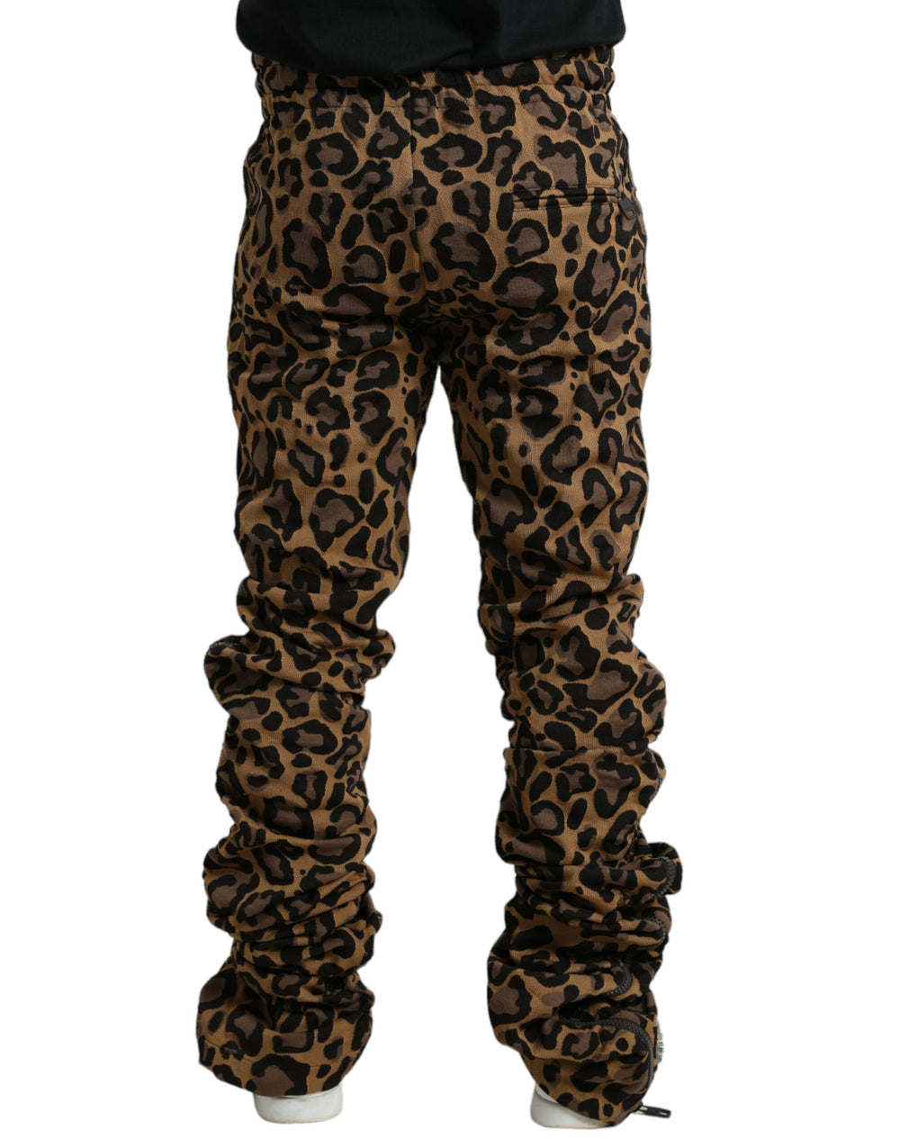 Dolce & Gabbana Leopard Jacquard Jogger Pants in Brown