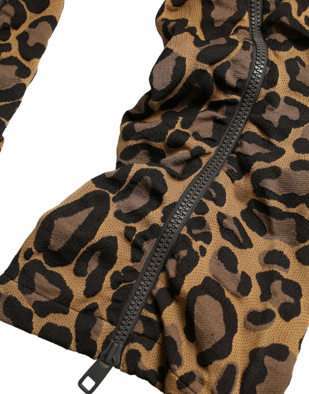 Dolce & Gabbana Leopard Jacquard Jogger Pants in Brown