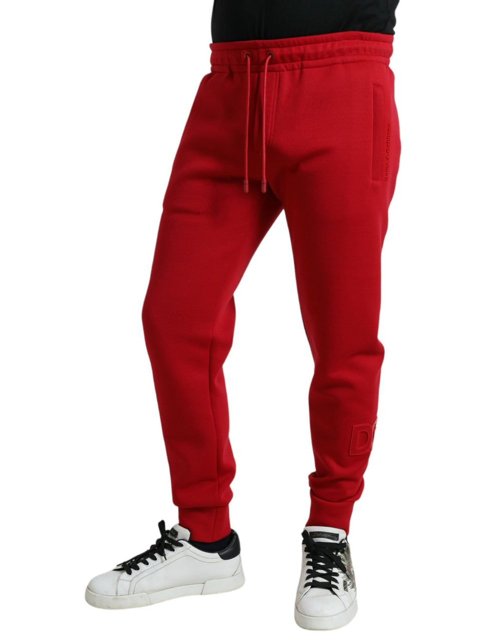 Dolce & Gabbana Cotton Blend Skinny Jogger Pants in Red