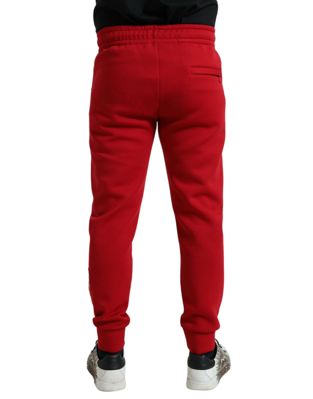 Dolce & Gabbana Cotton Blend Skinny Jogger Pants in Red